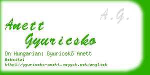 anett gyuricsko business card